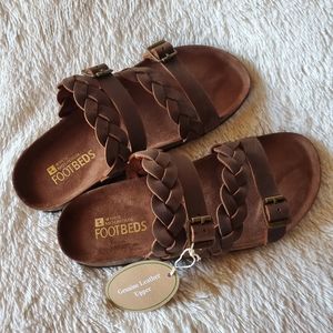Women's leather Footbeds sandals